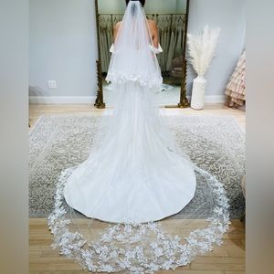 Wedding Cathedral Veil with Blusher